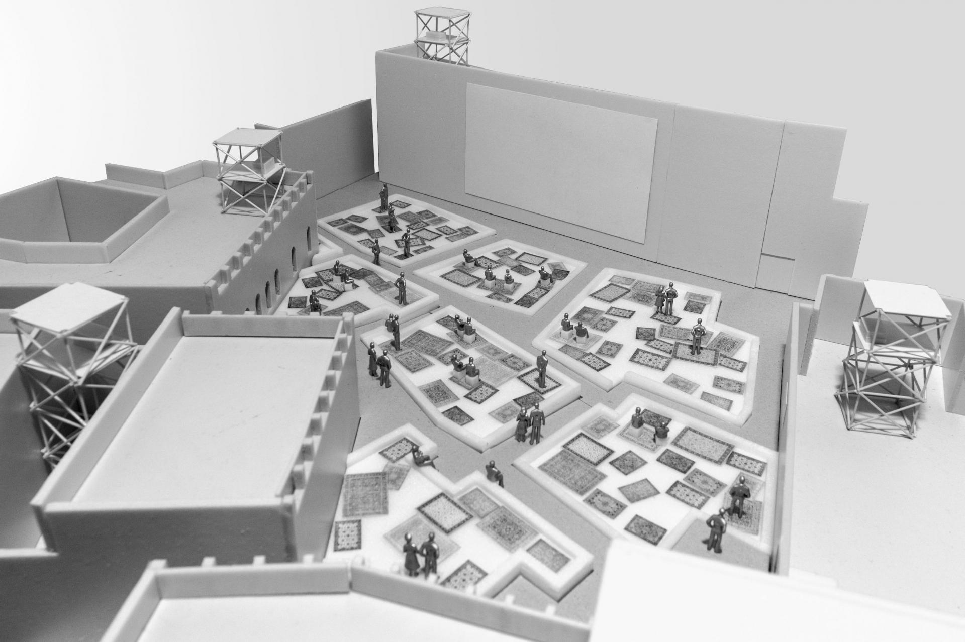 3D схема открытого кинотеатра в Шардже