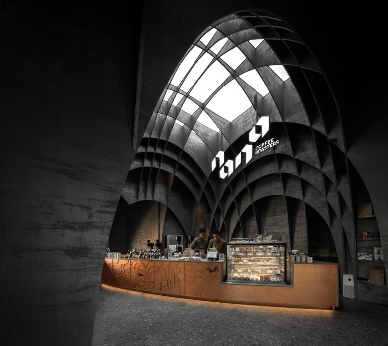 Кофейня Nana Coffee Roasters с панорамным остеклением