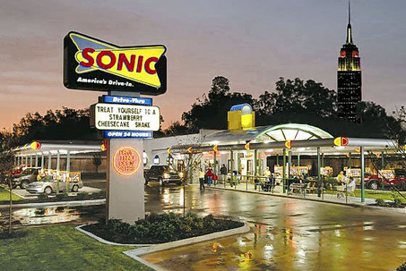 Внешний вид на ресторан быстрого питания Sonic Drive