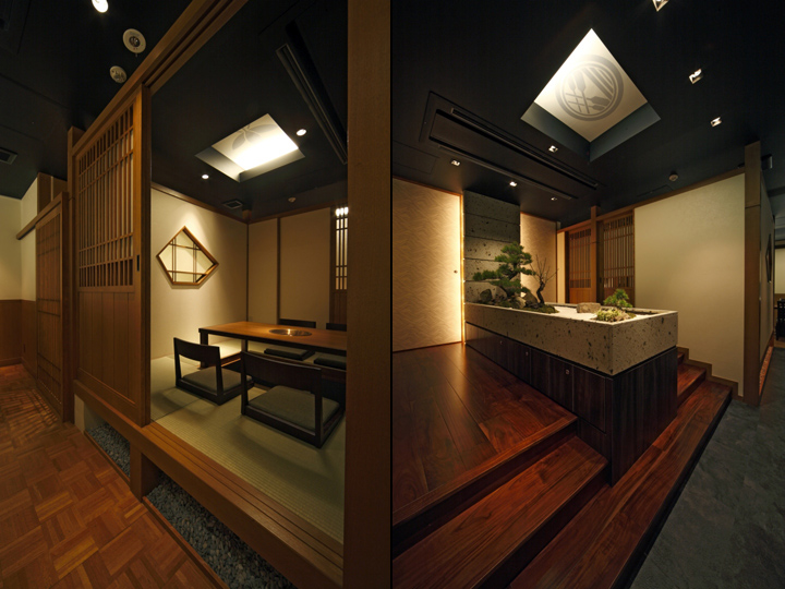 Комната для чаепития и растения в японском ресторане