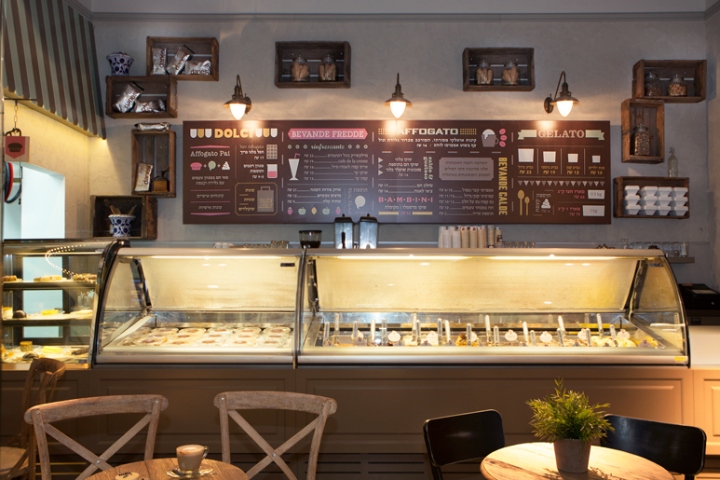 Впечатляющий интерьер кафе-мороженого Afogto в Израиле