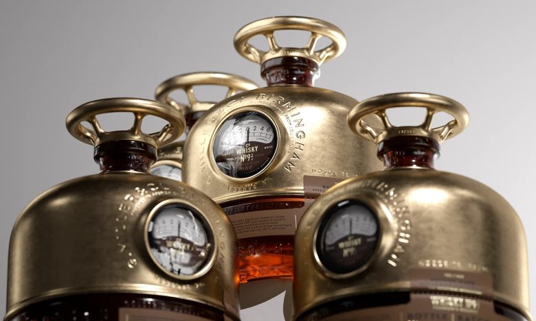 ассортимент бронзовых бутылок виски 9¾ by Constantin Bolimond