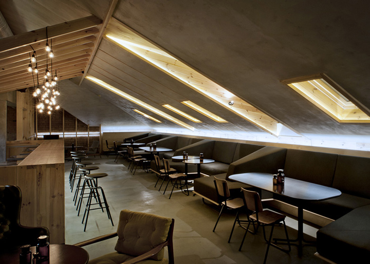 Респектабельный интерьер ресторана ATTIC bar от Inblum Architects, Минск, Беларусь