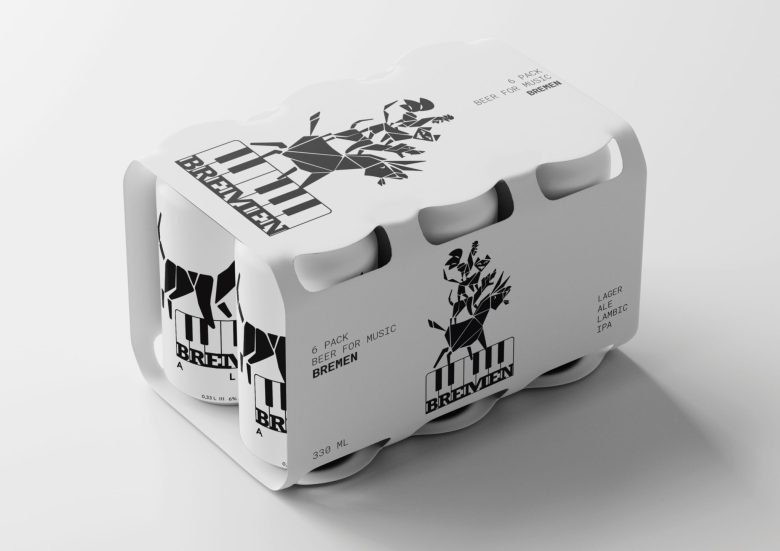 банки пива BREMEN Beer в упаковке