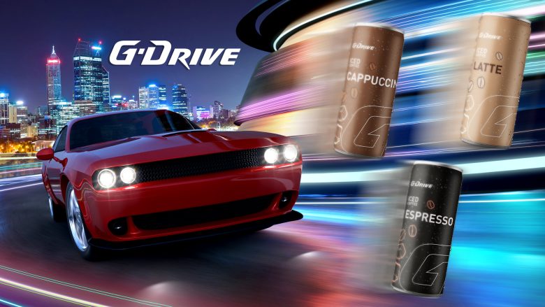 баночки на фоне G-Drive Iced Coffee