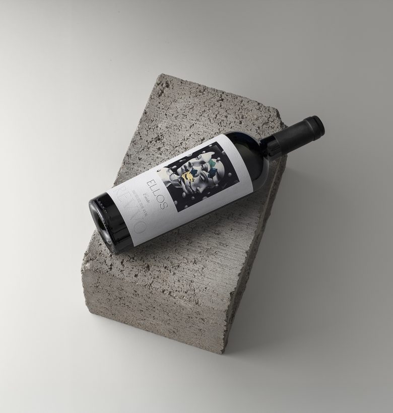 бутылка Revvo Ellos Corte лежит на камне