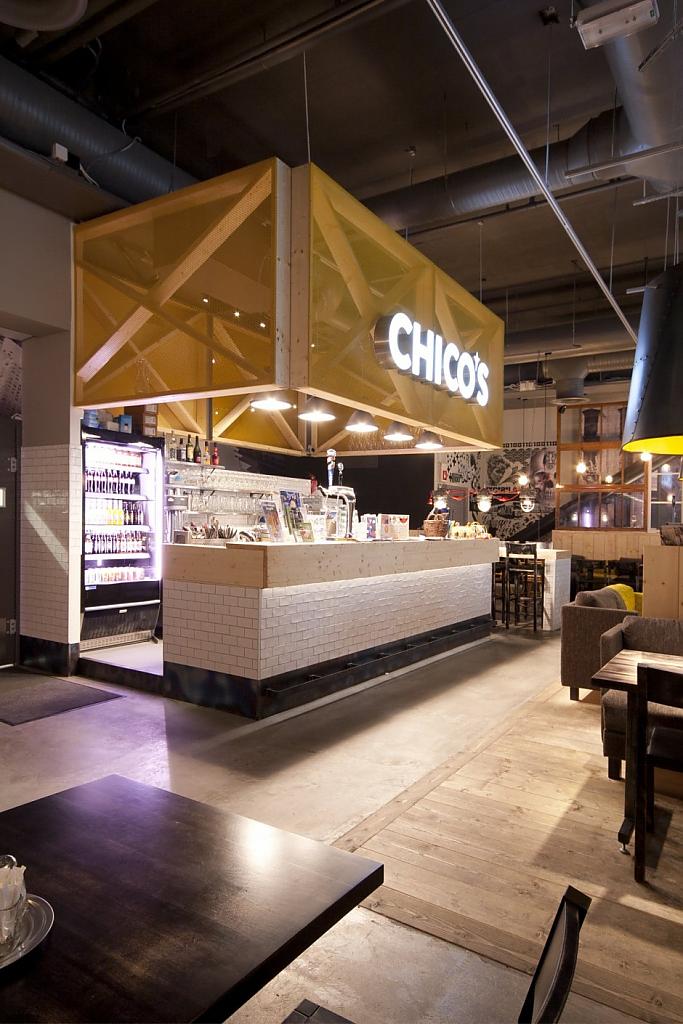 Прилавок ресторана Chico’s в Финляндии