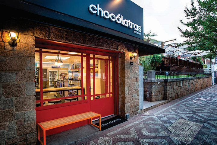 Оригинальный интерьер магазина Chocolatras в Порту-Алегри