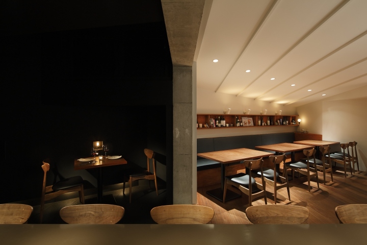 Современный ресторан Concerto от KuboTsushima Architects в Токио