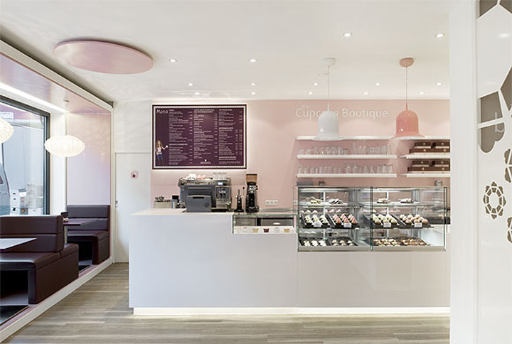 Респектабельный интерьер кафе Cupcake Boutique