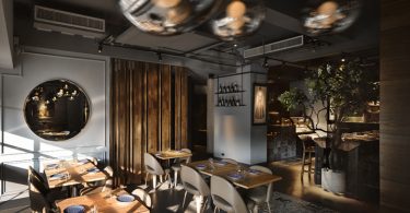 Дизайн интерьера бара-ресторана в приглушённых тонах