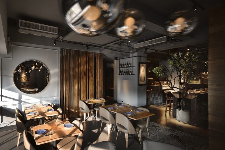 Современный дизайн интерьера бара-ресторана