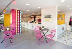 Красочный детский дизайн кафе мороженого в Анталье, Турция
