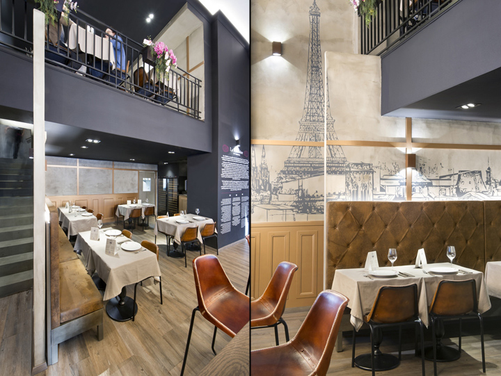 Изображение Эйфелевой башни в дизайне ресторана