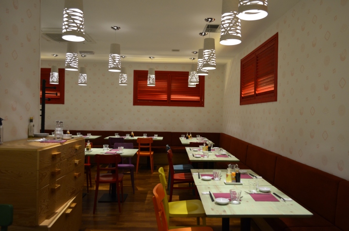 Дизайн стен в ресторане с восточной кухней