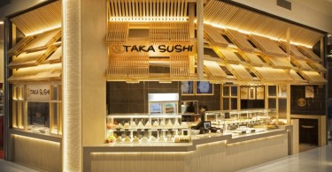 Модный дизайн японского кафе Taka Sushi от Span Design