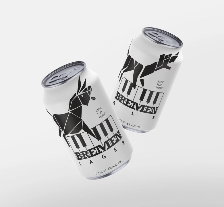 две банки пива BREMEN Beer