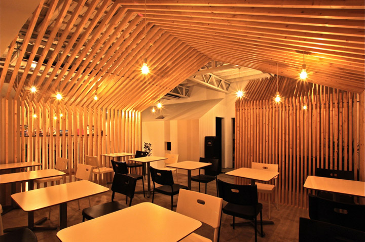 Необычный дизайн ресторана Hanafarm от студии GreenBlue в Японии