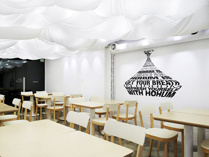 Дизайн стен ресторана Ho Hum