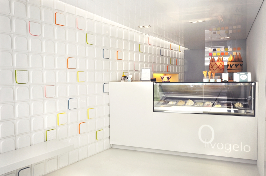 Роскошный интерьер магазина мороженого Olivogelo в Великобритании
