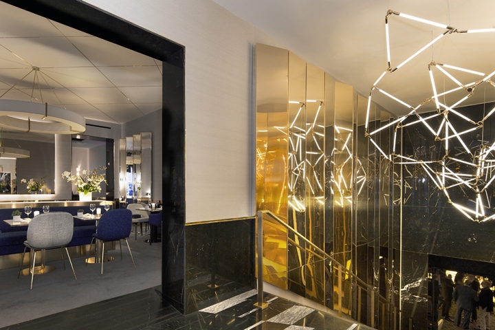 Изысканный интерьер ресторана Yeeels в Париже. Сочетание классики и яркого дизайна