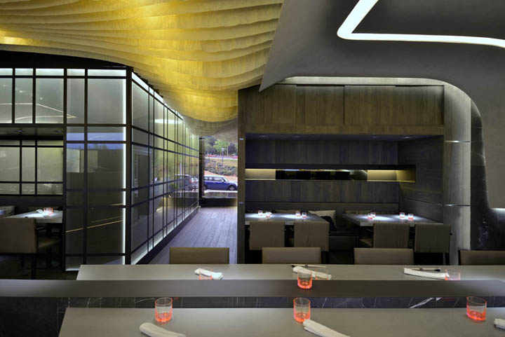 Интерьер ресторана KBK от студии GBCAA Architects в Мадриде