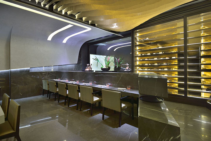 Потрясающий интерьер ресторана KBK от студии GBCAA Architects в Мадриде