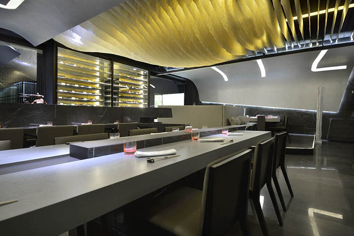 Восхитительный интерьер ресторана KBK от студии GBCAA Architects в Мадриде