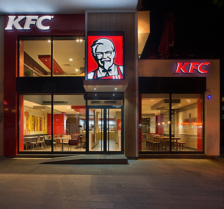 Оригинальный интерьер ресторана KFC