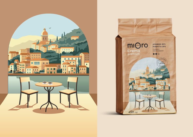 коричневая пачка Mioro brand