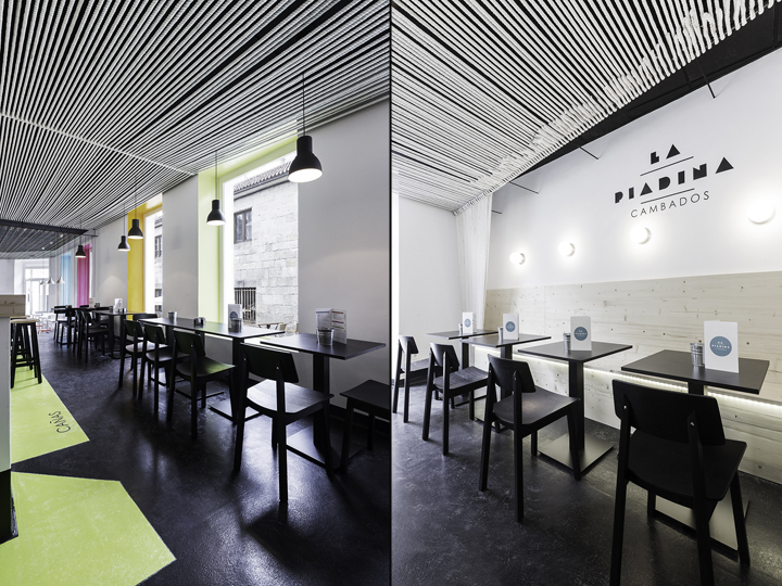 Дизайн кафетерия La Piadina Cambados в Испании
