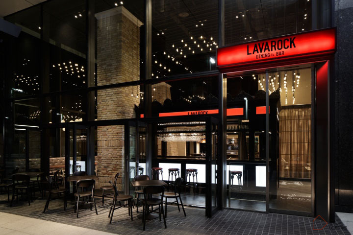 Уютный интерьер ресторана Lavarock от студии HaKo Design в Токио