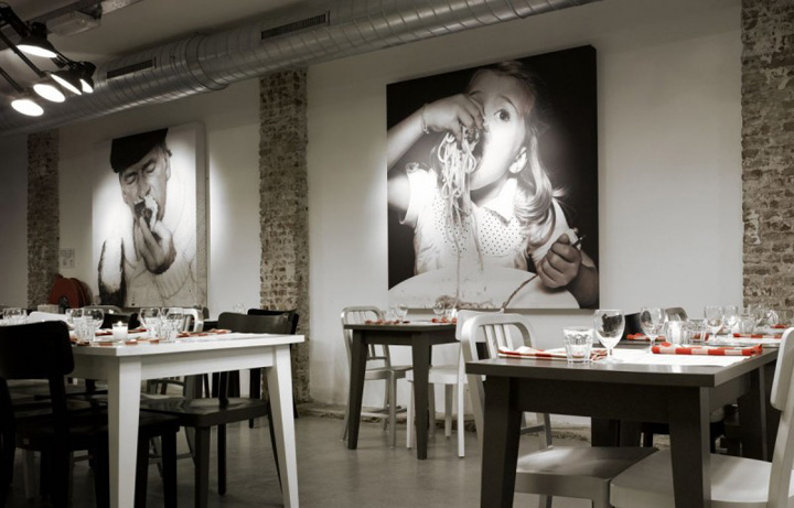 Необычные фотографии в дизайне интерьера ресторана Mazzo