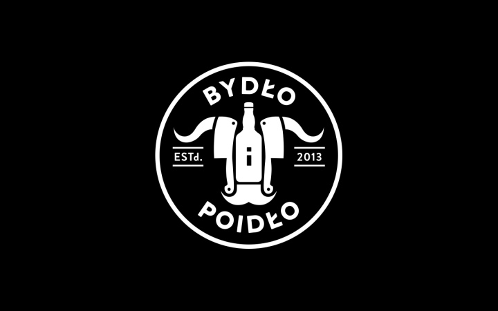 Необычный логотип мясного ресторана BYDLO i POWIDLO в Варшаве