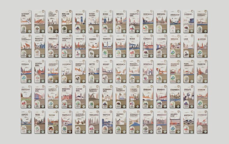 много упаковок шоколада Edelmond