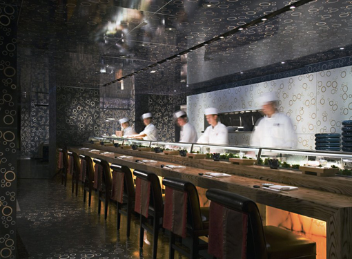 Великолепный интерьер суши-бара Nobu 57 в Нью-Йорке