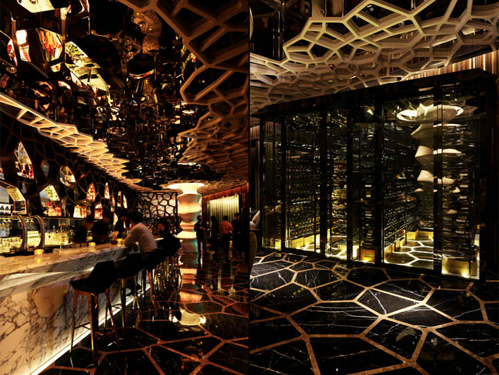 Безупречный интерьер ресторана в отеле Ritz-Carlton Hong Kong