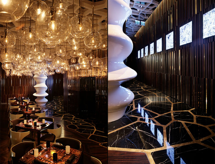 Незабываемый интерьер ресторана в отеле Ritz-Carlton Hong Kong