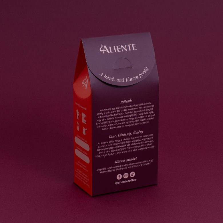 пачка кофе оборот Aliente Coffee