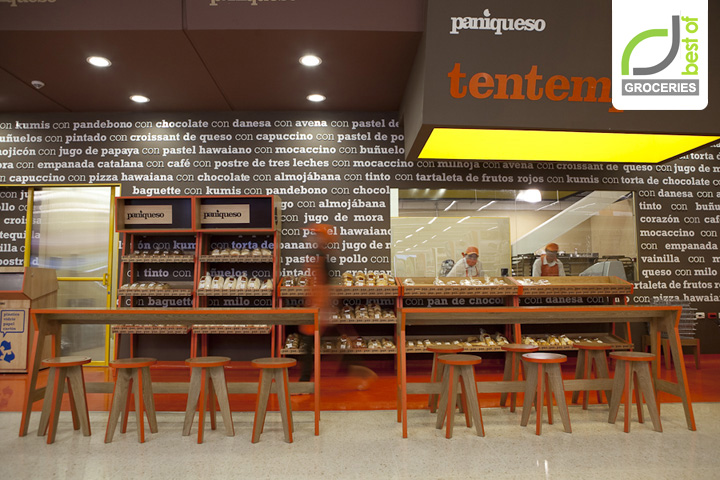 Впечатляющий интерьер магазина-кафе Paniqueso