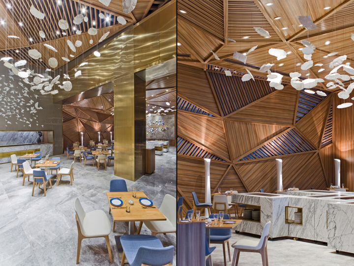 Шикарный дизайн интерьера ресторана Grand Skylight Hotel от PANORAMA в Китае