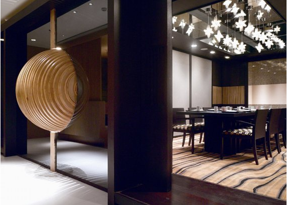 Предметный дизайн в форме волны ресторана Nishimura в Китае