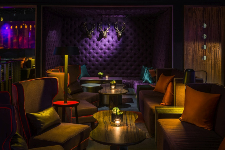 Потрясающий дизайн интерьера бара ресторанаFrank Bar & Club