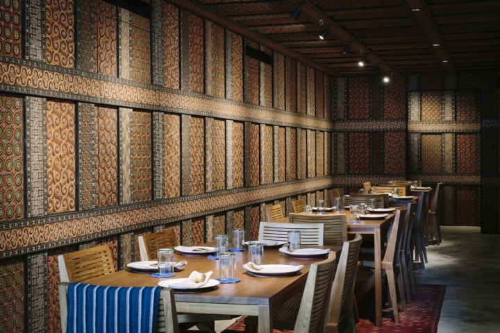 Ресторан с необычным интерьером: оригинальная отделка стен