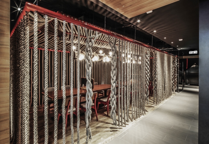 Стильный дизайн интерьера ресторана Saboten