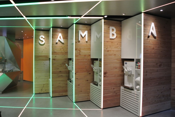 Впечатляющий интерьер магазина мороженого Samba Swirl в Лондоне