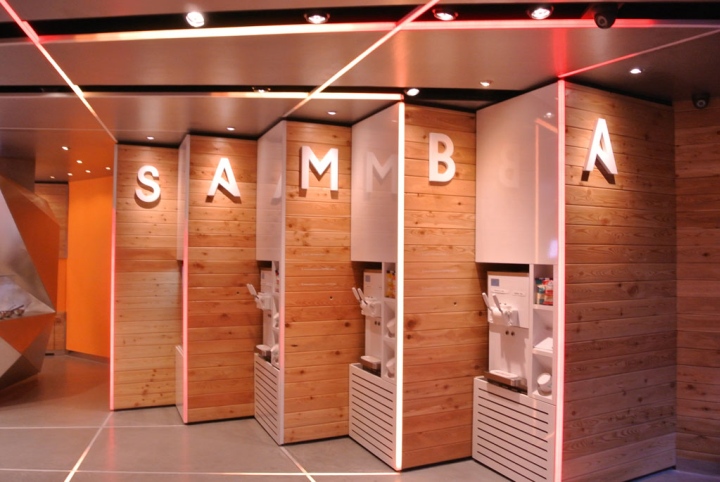 Креативный интерьер магазина мороженого Samba Swirl в Лондоне