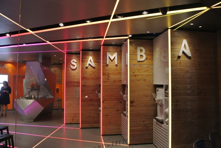 Роскошный интерьер магазина мороженого Samba Swirl в Лондоне