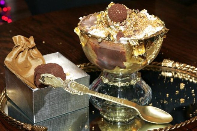 Самые дорогие блюда в мире: Мороженое «Золотая россыпь»