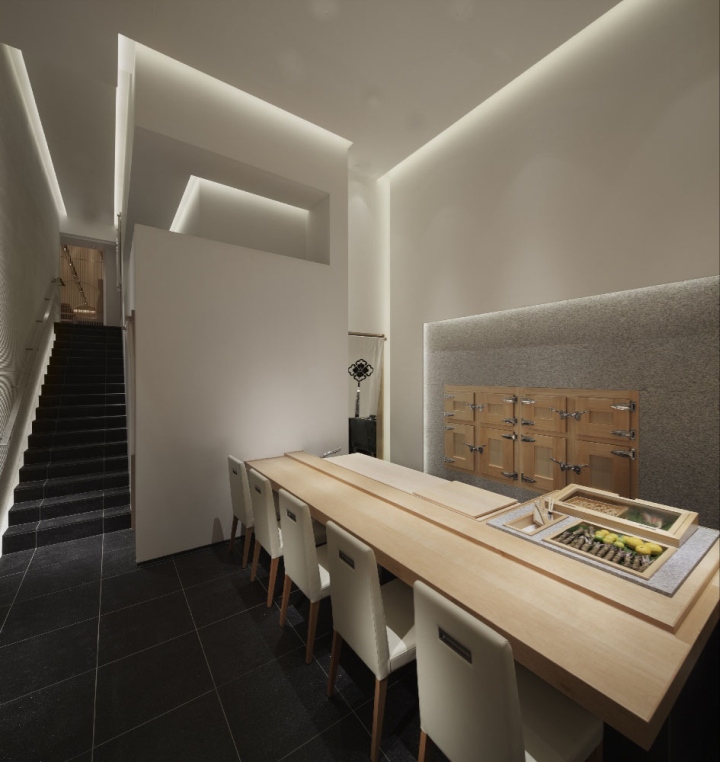 Красивый дизайн ресторана Shodai в Токио от Ichiro Nishiwaki Design Office